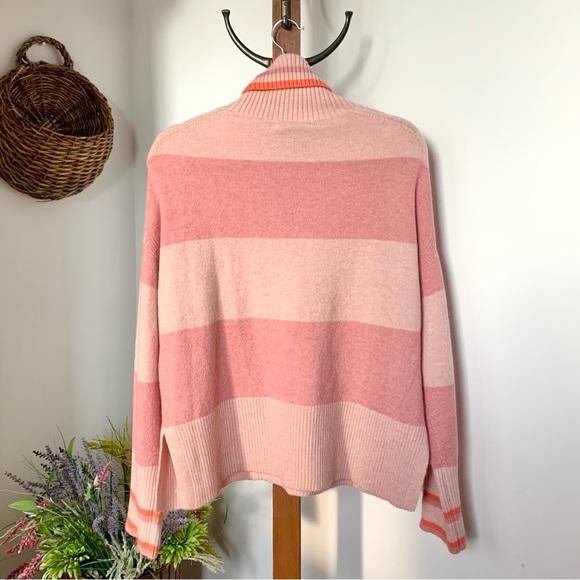 J Crew Supersoft Striped Boxy Turtleneck Sweater - Picture 11 of 16